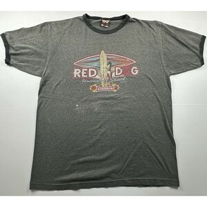VINTAGE‎ Red Dog Beer T Shirt Men's Gray Large Surfer Girl Y2K